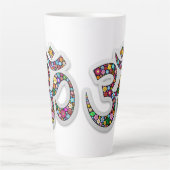 Namaste Floral Yoga-Symbol Milchtasse (Vorderseite)