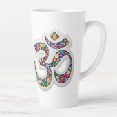 Namaste Floral Yoga-Symbol Milchtasse (Rechts)