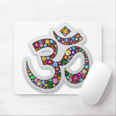 Namaste Floral Yoga-Symbol Mousepad (Mit Mouse)