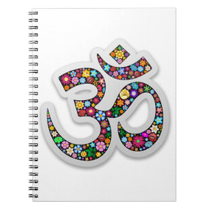Namaste Floral Yoga Symbol Notizblock