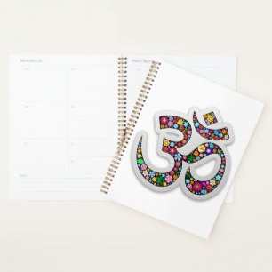 Namaste Floral Yoga-Symbol Planer
