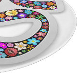 Namaste Floral Yoga-Symbol Schneidebrett (Ecke)