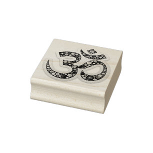 Namaste Florales Symbol Kunst Gummistempel