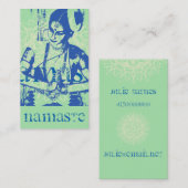 Namaste Frau in Sari Visitenkarte (Vorne/Hinten)