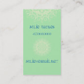 Namaste Frau in Sari Visitenkarte (Rückseite)