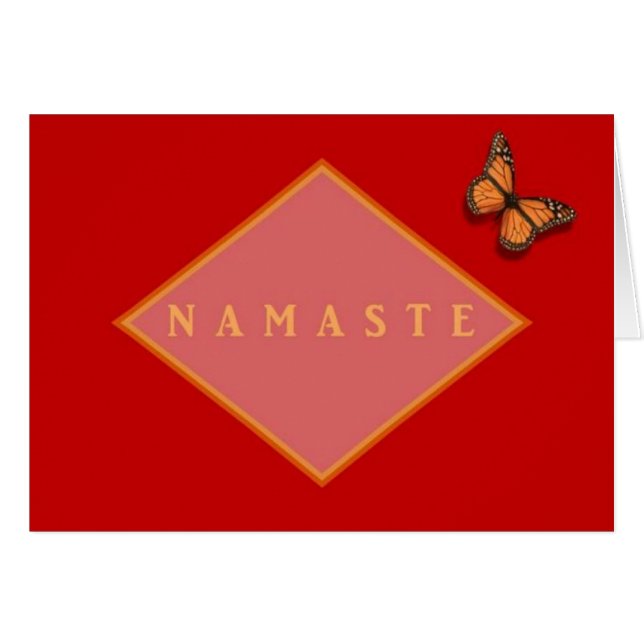 Namaste freuen sich Karte (Vorderseite (Horizontal))