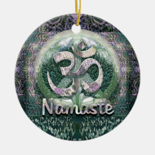 Namaste Friedenssymbol Keramik Ornament