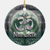Namaste Friedenssymbol Keramik Ornament (Hinten)