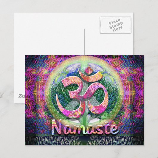 Namaste Friedenssymbol Postkarte (Vorne/Hinten)