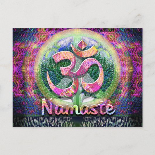 Namaste Friedenssymbol Postkarte (Vorderseite)