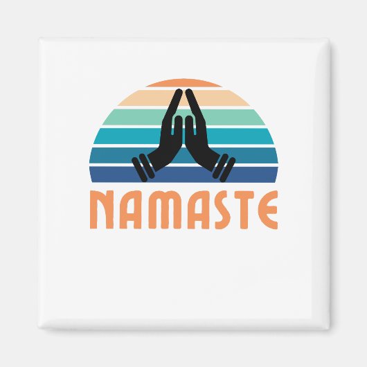 Namaste: Friedliche Stäbe Magnet (Vorne)