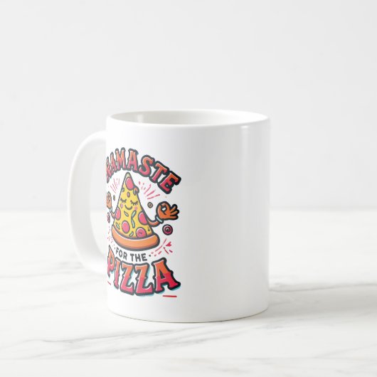Namaste für die Pizza - Funny Yoga Kaffeetasse (Vorderseite Links)