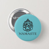 Namaste Ganesh Abzeichen Button (Vorne & Hinten)