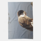 Namaste Gänse Kopf, Natur, Wildtiere, Vögel Geschirrtuch (Vertikal)