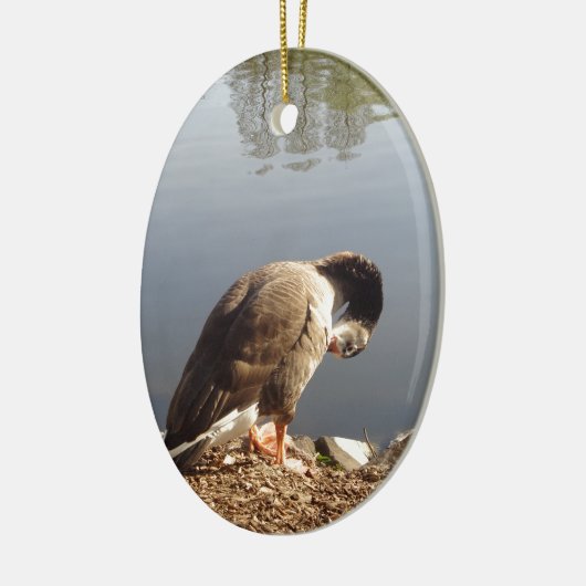 Namaste Gänse Kopf, Natur, Wildtiere, Vögel Keramikornament (Links)