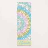 Namaste Gefärbte Krawatte Pastell Rainbow Rosa Gel Yogamatte (Rückseite)