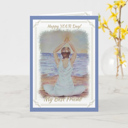 NAMASTE GIRLFRIEND KARTE (Gelbe Blume)