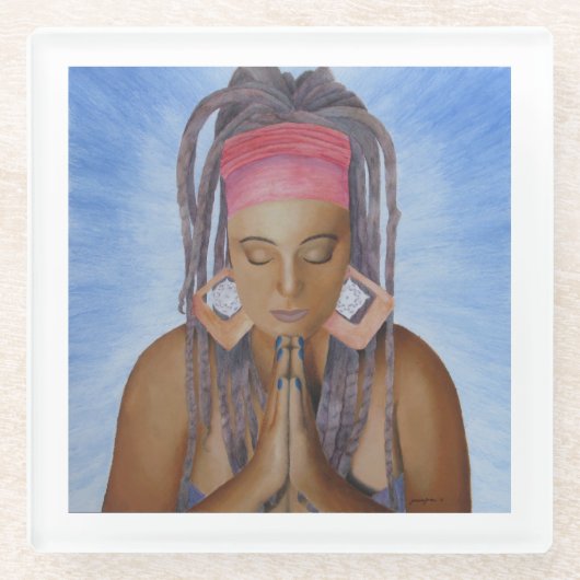 Namaste Glass Untersetzer (Vorderseite)