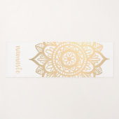 Namaste Gold Mandala Blume Yogamatte (Vorderseite (Horizontal))
