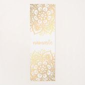 Namaste Gold Mandala Blume Yogamatte (Vorderseite)