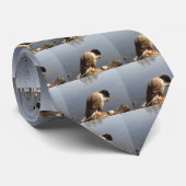 Namaste Goose bows head, Nature, Wildlife, Birds Krawatte (Gerollt)