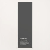 Namaste Grau Black Simple Modern Dictionary Yogamatte (Vorderseite)