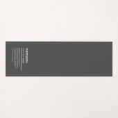 Namaste Grau Black Simple Modern Dictionary Yogamatte (Vorderseite (Horizontal))