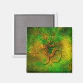 Namaste Green Gold Magnet (Vorderseite/Rückseite)