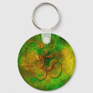 Namaste Green Gold Schlüsselkette Schlüsselanhänger