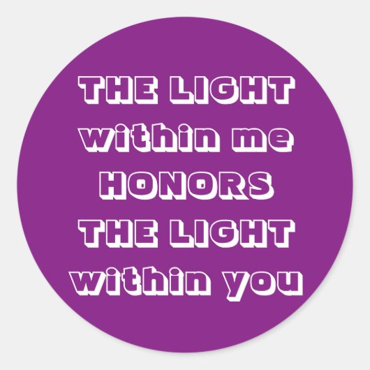 Namaste Gruß Runder Aufkleber (Vorderseite)