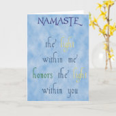 Namaste Grußkarte Karte (Gelbe Blume)