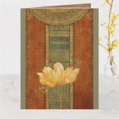 Namaste Grußkarte Karte (Gelbe Blume)