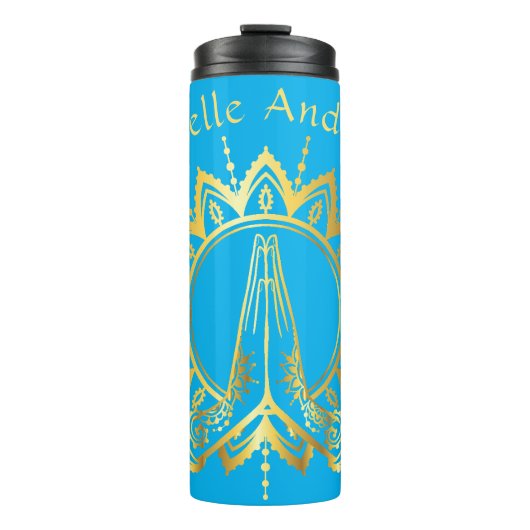 Namaste Hands Flasche für Reisegewässer (Vorderseite)