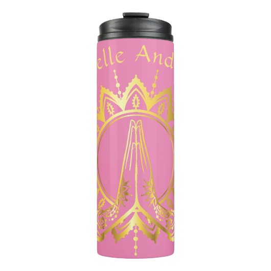 Namaste Hands Flasche für Reisegewässer (Vorderseite)