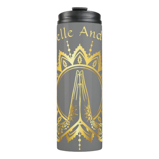 Namaste Hands Flasche für Reisegewässer (Vorderseite)