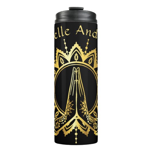 Namaste Hands Flasche für Reisegewässer (Vorderseite)