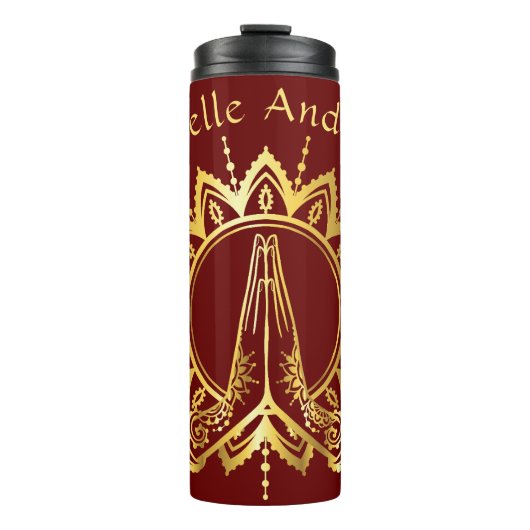 Namaste Hands Flasche für Reisegewässer (Vorderseite)