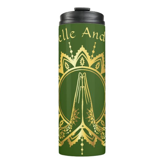 Namaste Hands Travel Mug Thermosbecher (Vorderseite)
