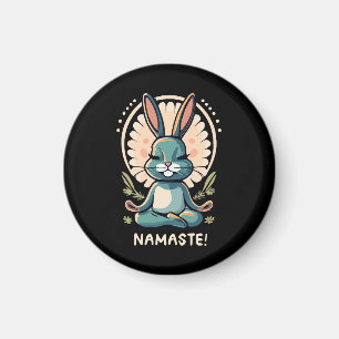 Namaste Hase Yoga Kaninchen Meditation Magnet