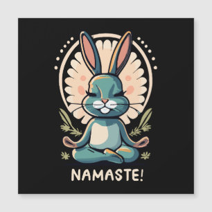 Namaste Hase Yoga Kaninchen Meditation Magnetkarte