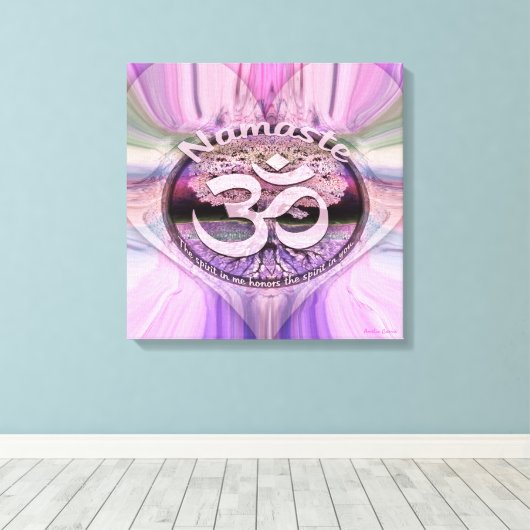 Namaste Heart Leinwanddruck (Insitu (Holzboden))