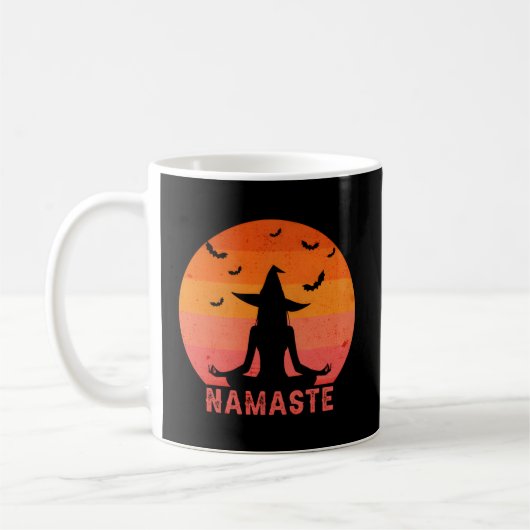 Namaste Hexen Halloween Yoga Hexe Kaffeetasse (Links)
