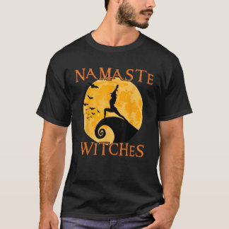 Namaste Hexen Yoga Krieger I Pose Halloween Yoga T-Shirt