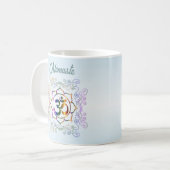 Namaste Hübsch Prismatic Lotus Spirituelle Kunst Kaffeetasse (Vorderseite Links)
