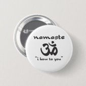 Namaste - I Bow To You Button (Vorne & Hinten)