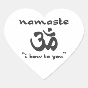 Namaste - I Bow To You Herz-Aufkleber