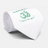 Namaste - I bow to you (in green) Krawatte (Gerollt)