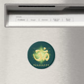 Namaste - I bow to you (in green) Magnet (In Situ (Geschirrspüler))