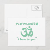 Namaste - I bow to you (in green) Postkarte (Vorne/Hinten)