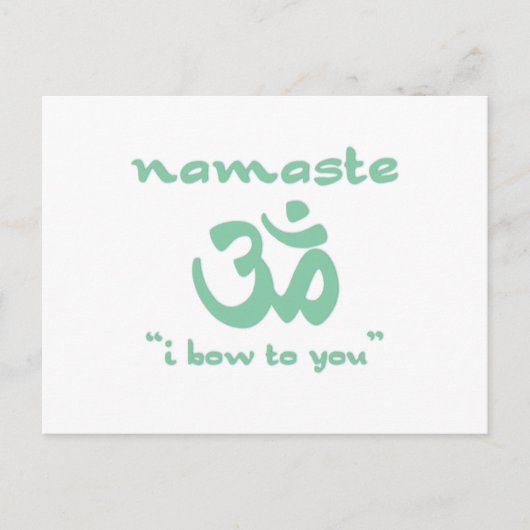Namaste - I bow to you (in green) Postkarte (Vorderseite)